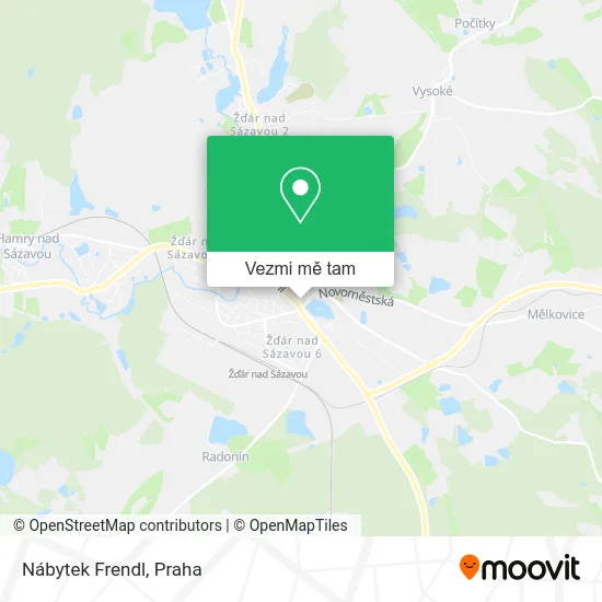 Nábytek Frendl mapa