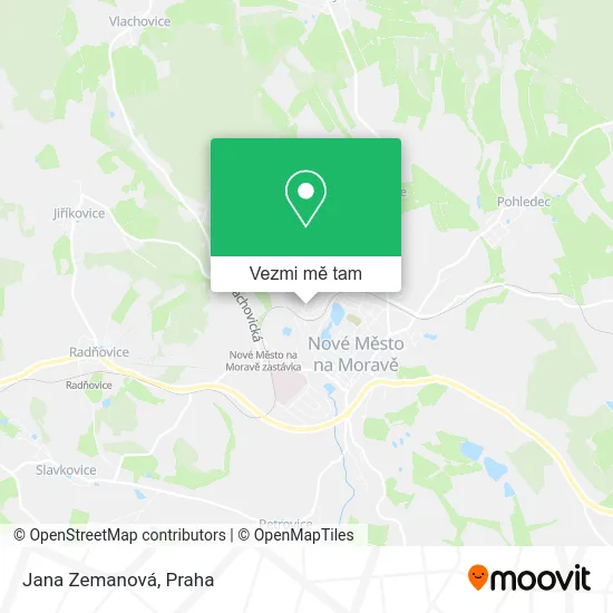 Jana Zemanová mapa