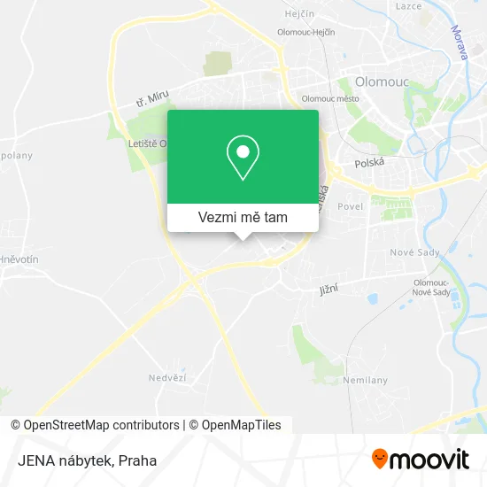 JENA nábytek mapa