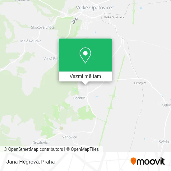Jana Hégrová mapa