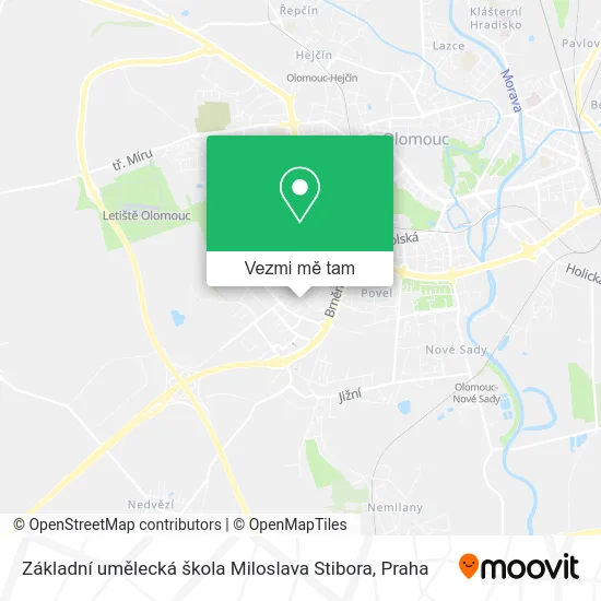 Základní umělecká škola Miloslava Stibora mapa