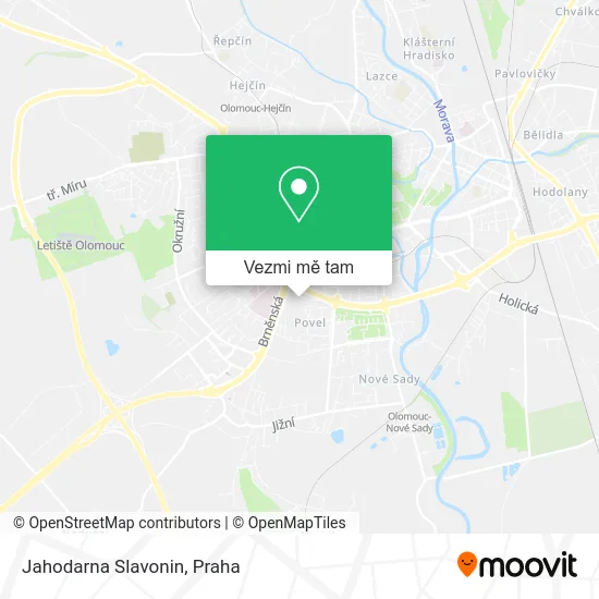 Jahodarna Slavonin mapa
