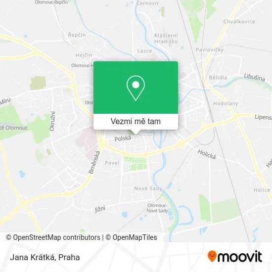 Jana Krátká mapa