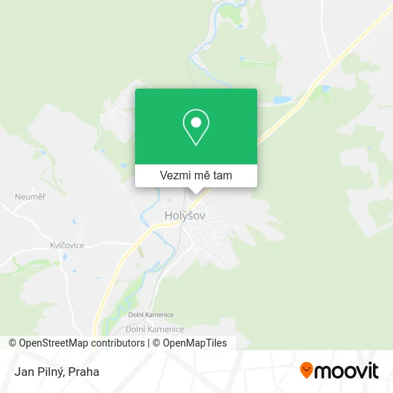 Jan Pilný mapa