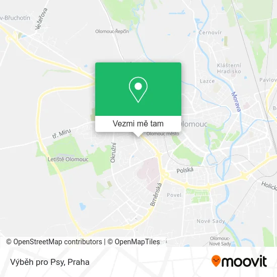 Výběh pro Psy mapa