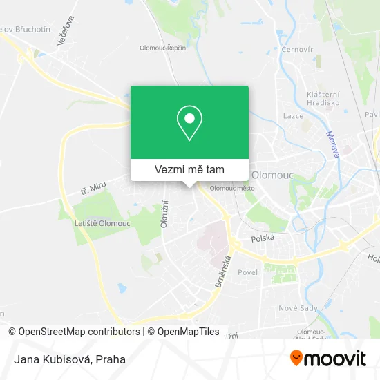 Jana Kubisová mapa