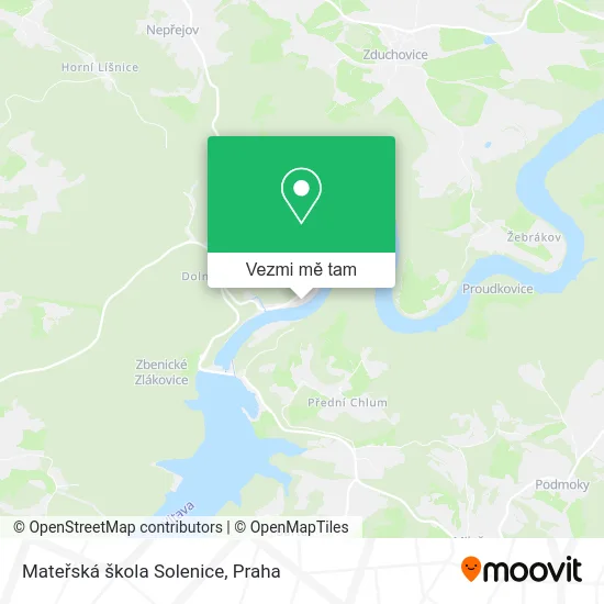 Mateřská škola Solenice mapa
