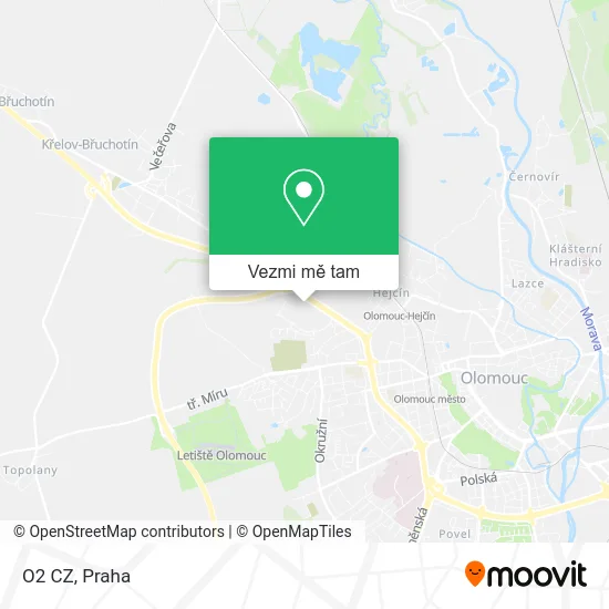 O2 CZ mapa