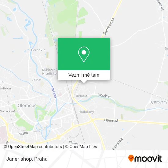 Janer shop mapa