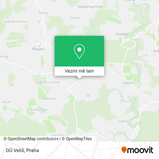 OÚ Velíš mapa