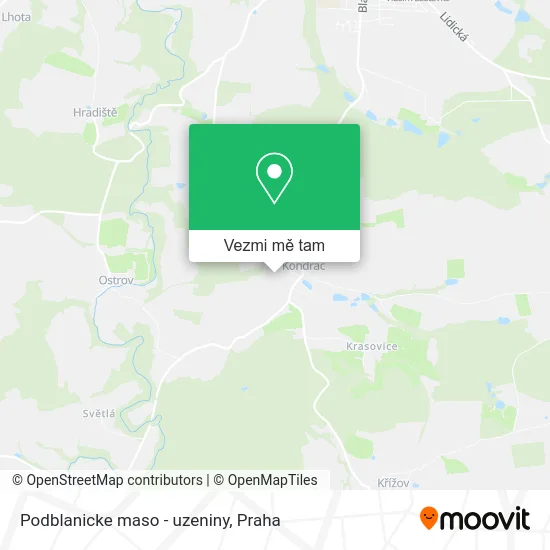 Podblanicke maso - uzeniny mapa