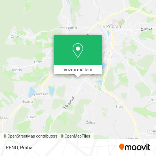 RENO mapa