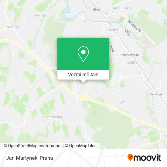 Jan Martynek mapa