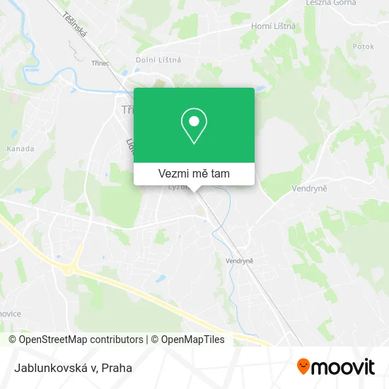 Jablunkovská v mapa