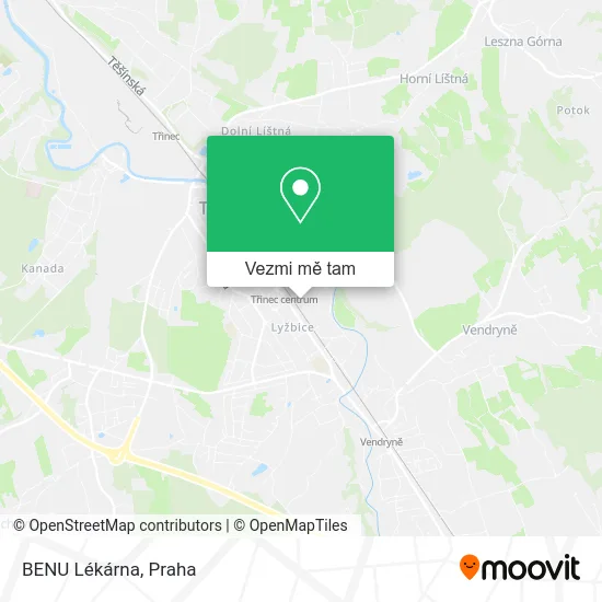 BENU Lékárna mapa