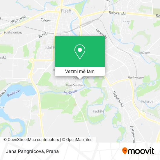 Jana Pangrácová mapa
