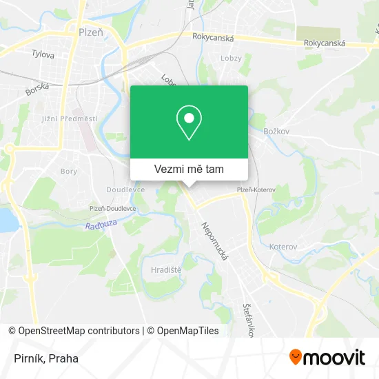 Pirník mapa