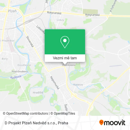 D Projekt Plzeň Nedvěd s.r.o. mapa