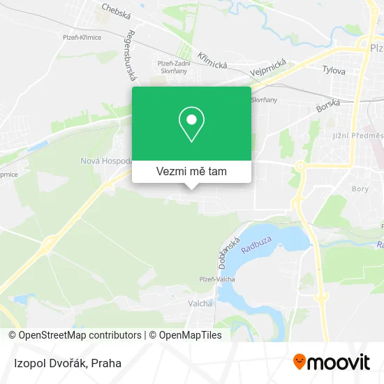 Izopol Dvořák mapa