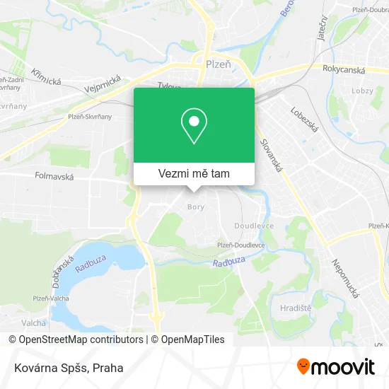 Kovárna Spšs mapa