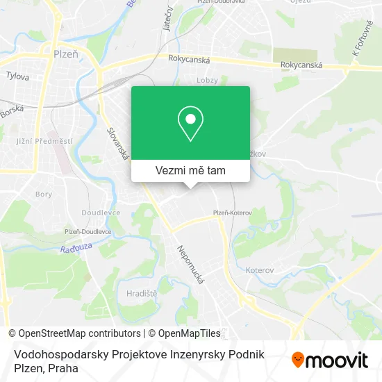 Vodohospodarsky Projektove Inzenyrsky Podnik Plzen mapa