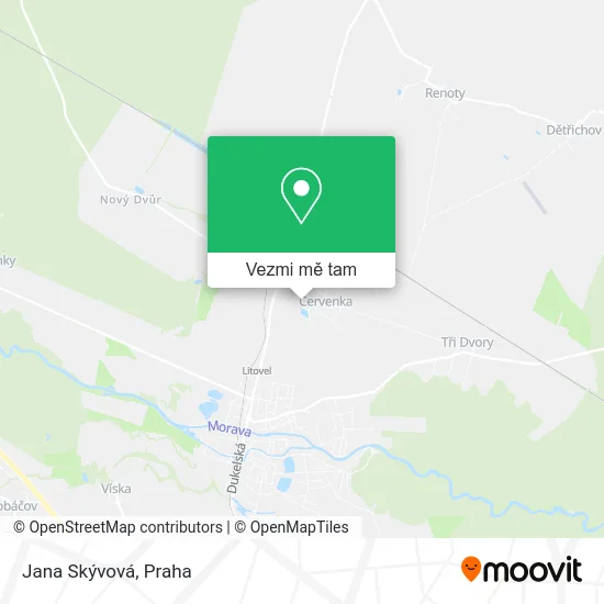 Jana Skývová mapa