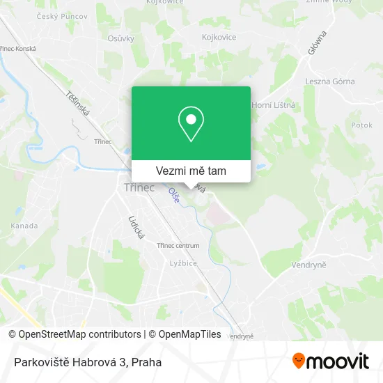 Parkoviště Habrová 3 mapa