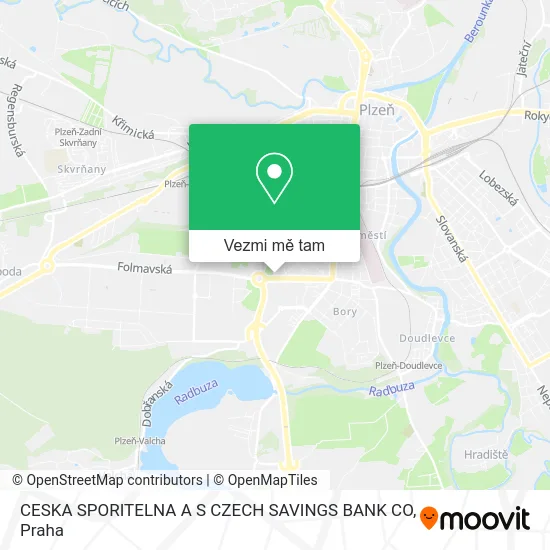 CESKA SPORITELNA A S CZECH SAVINGS BANK CO mapa