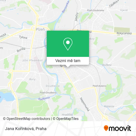 Jana Kořínková mapa