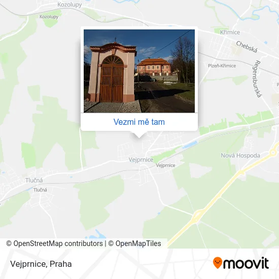 Vejprnice mapa