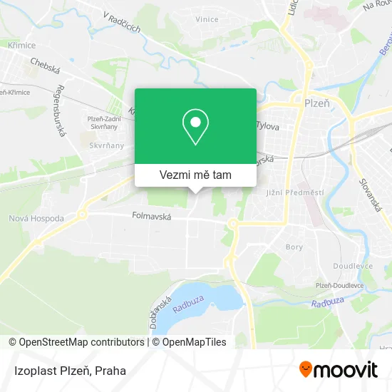 Izoplast Plzeň mapa