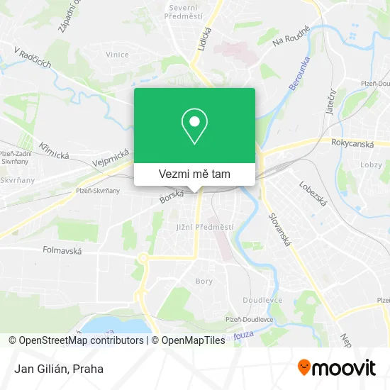 Jan Gilián mapa