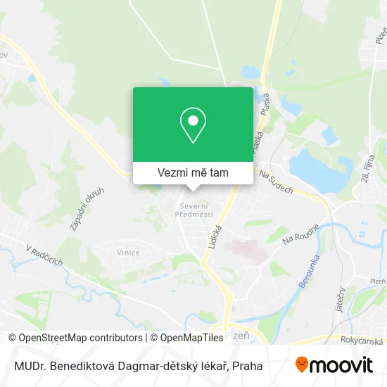 MUDr. Benediktová Dagmar-dětský lékař mapa
