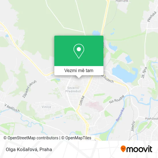 Olga Košařová mapa