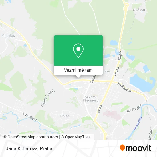 Jana Kollárová mapa