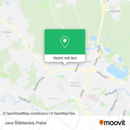 Jana Šťáhlavská mapa