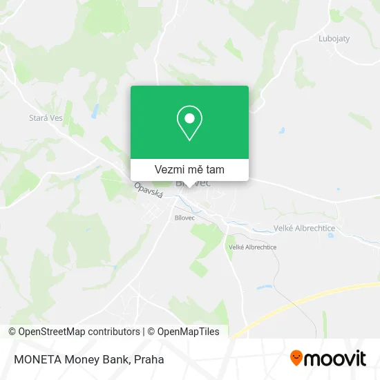 MONETA Money Bank mapa