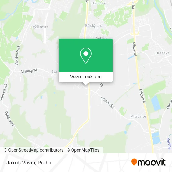 Jakub Vávra mapa