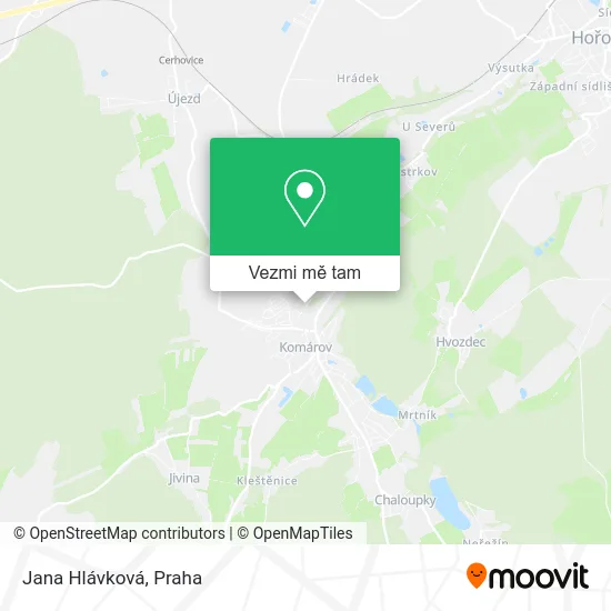 Jana Hlávková mapa