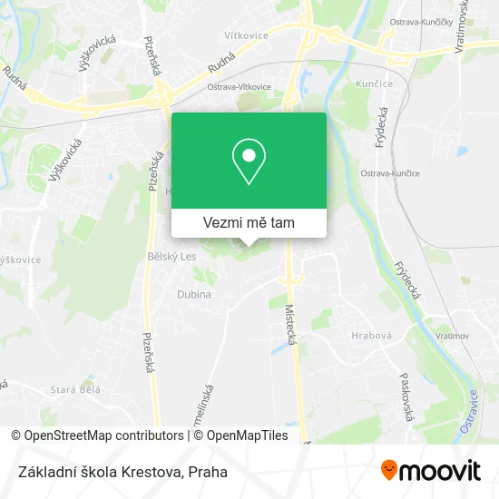 Základní škola Krestova mapa