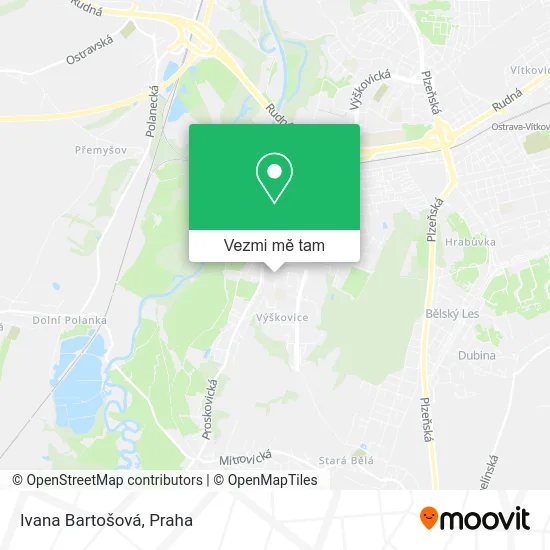 Ivana Bartošová mapa