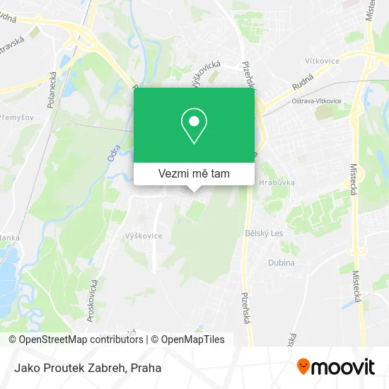 Jako Proutek Zabreh mapa