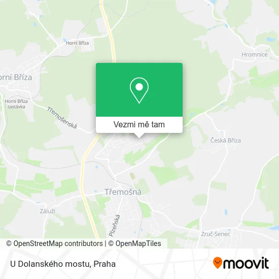 U Dolanského mostu mapa