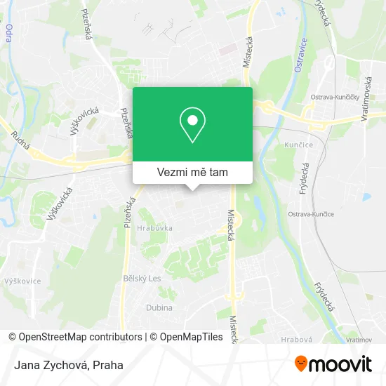 Jana Zychová mapa