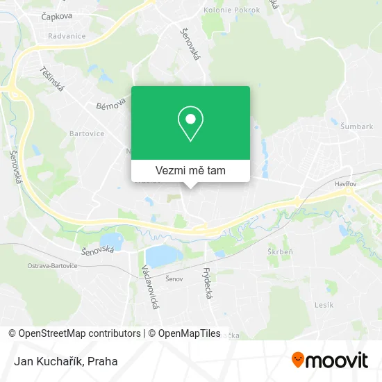 Jan Kuchařík mapa