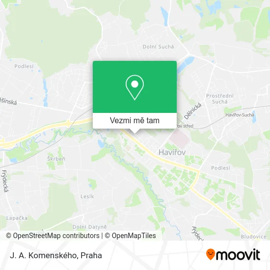 J. A. Komenského mapa