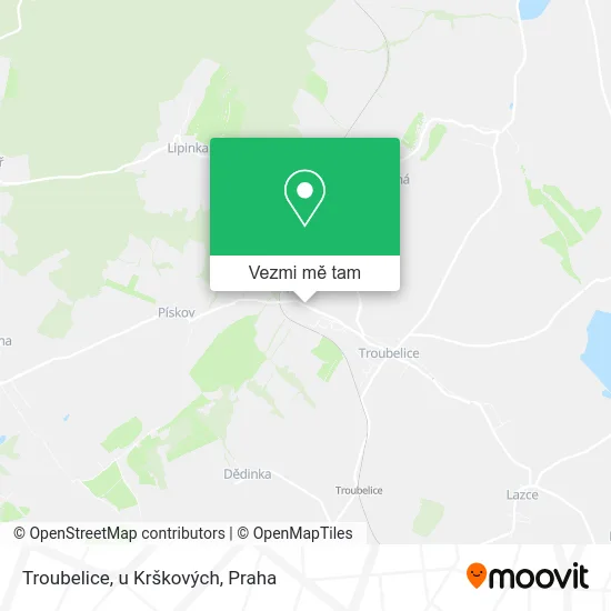 Troubelice, u Krškových mapa