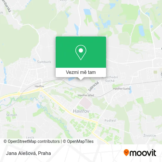 Jana Alešová mapa