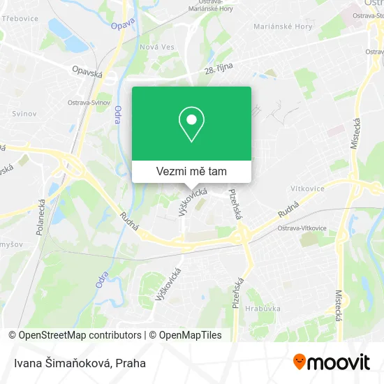 Ivana Šimaňoková mapa