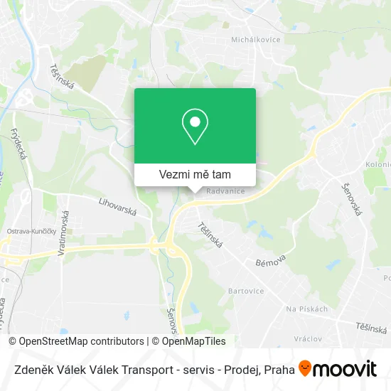 Zdeněk Válek Válek Transport - servis - Prodej mapa